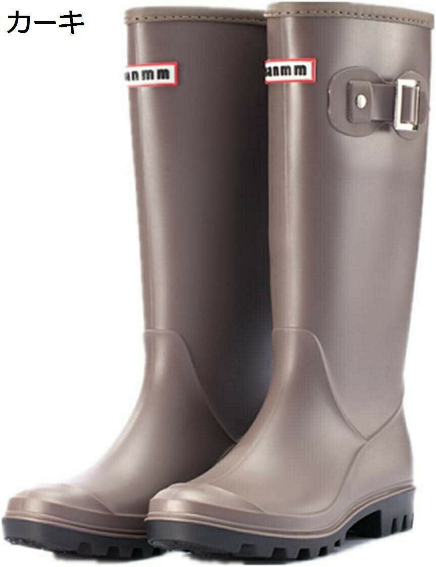 レインブーツ レディース 長靴 ロングブーツ チェルシーブーツ PVC 晴れ兼用 梅雨 生活防水対応 ロング丈 防滑 スリッポン 無地 ローヒール 通年適用 園芸 花見 泥避 レインシューズ