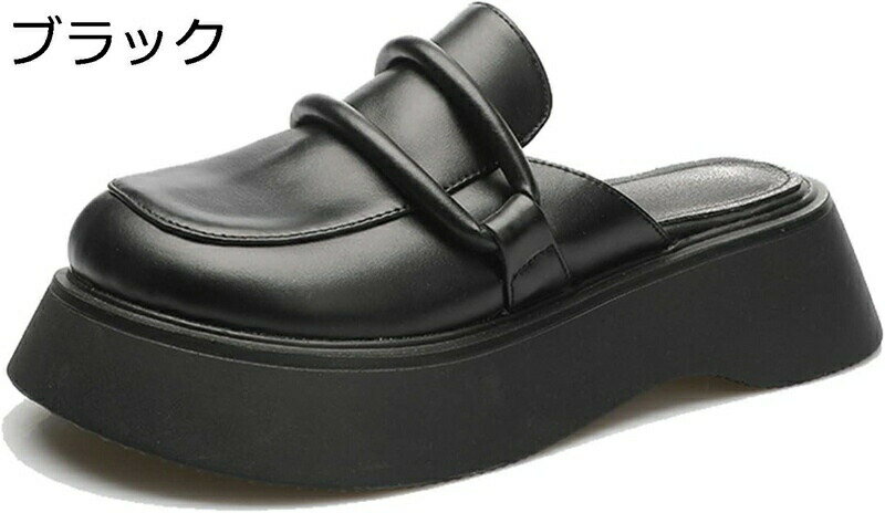 スリッパ ミュール レディース 厚底 サンダル メリージェーン 5cmヒール クラシック キレイめ 着痩せ 美脚 ファッション 軽便 履きやすい 滑り止め クッ...