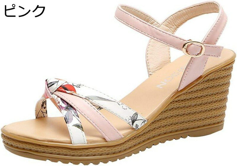 レディースシューズ サンダル ウェッジソール プラットフォーム 厚底 女性 軽量 滑りにくい 透気性 衝撃吸収 デート デイリー 旅行 海辺 仕事 美脚 大人可愛い 疲れにくい 低反発 コンフォート ホワイト 6.5cmヒール