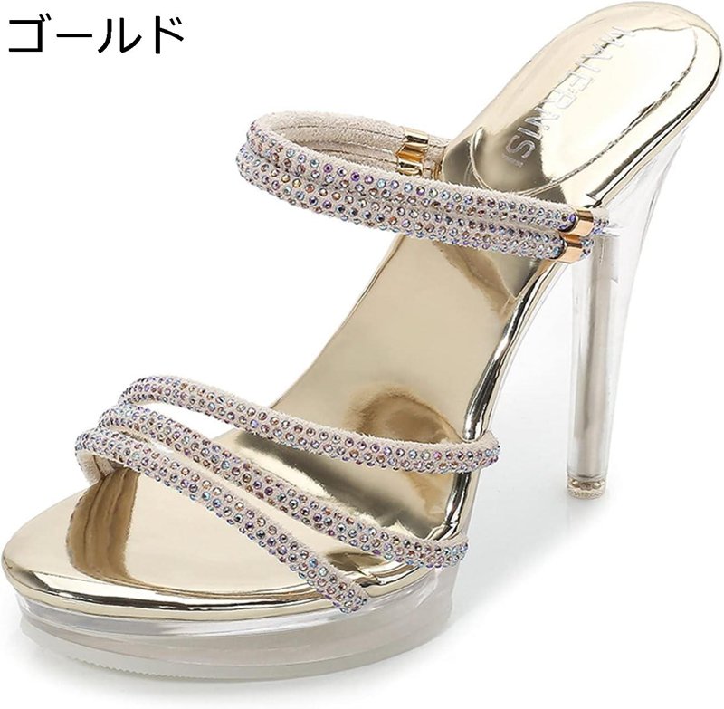 10cmヒール ミュール レディース 前厚サンダル ヒールサンダル 夏 女性 大人 ハイヒール おしゃれ セクシー キラキラ ピンヒール 痛くない 歩きやすい ...
