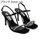 サンダル レディース ピンヒール ハイヒール 9cmヒール アンクルストラップ オープントゥ 細いストラップ 春夏秋 ファッション エレガント 耐滑 耐磨耗性 ...