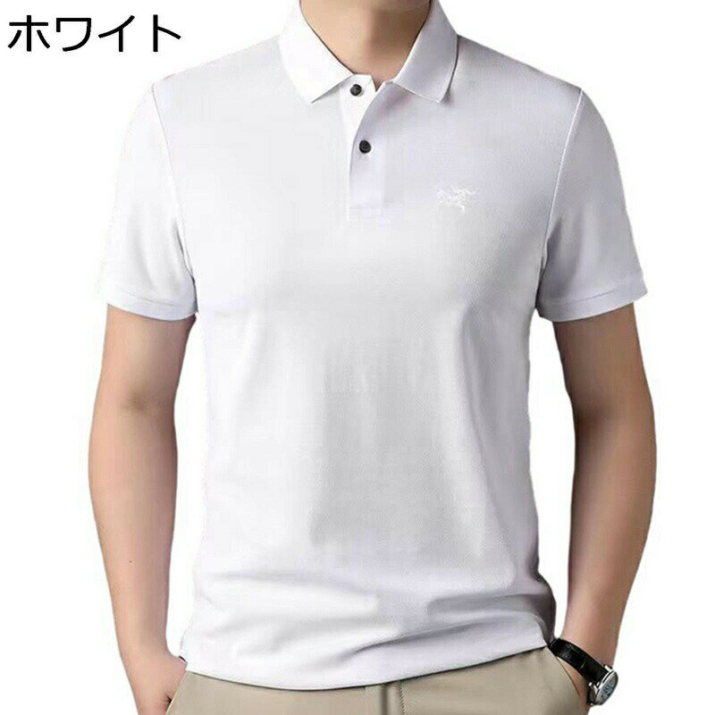 tシャツ ポロシャツ メンズ ビジネスシャツ 純綿 半袖 夏服 通気性 薄手 軽い 吸汗速乾 汗染み防止 無地 大きいサイズ カジュアル ストレッチ 柔らかい 快適 スーポツ アウトドア
