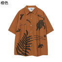 アロハシャツ ハワイシャツ メンズ シャツ 半袖 夏服 虎柄 プリント 韓国風 個性 通気性 薄手 軽い カジュアル ゆったり おしゃれ 吸汗速乾 上着 アウタ...