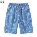 ビーチパンツ 半ズボン メンズ ボタニカルプリント 水着 サーフトランクス 海パン 五分丈 短パン ビーチ プール 夏用 春着 水陸両用 柔軟 履き心地よい 軽い 爽やか コンフォート 涼しい