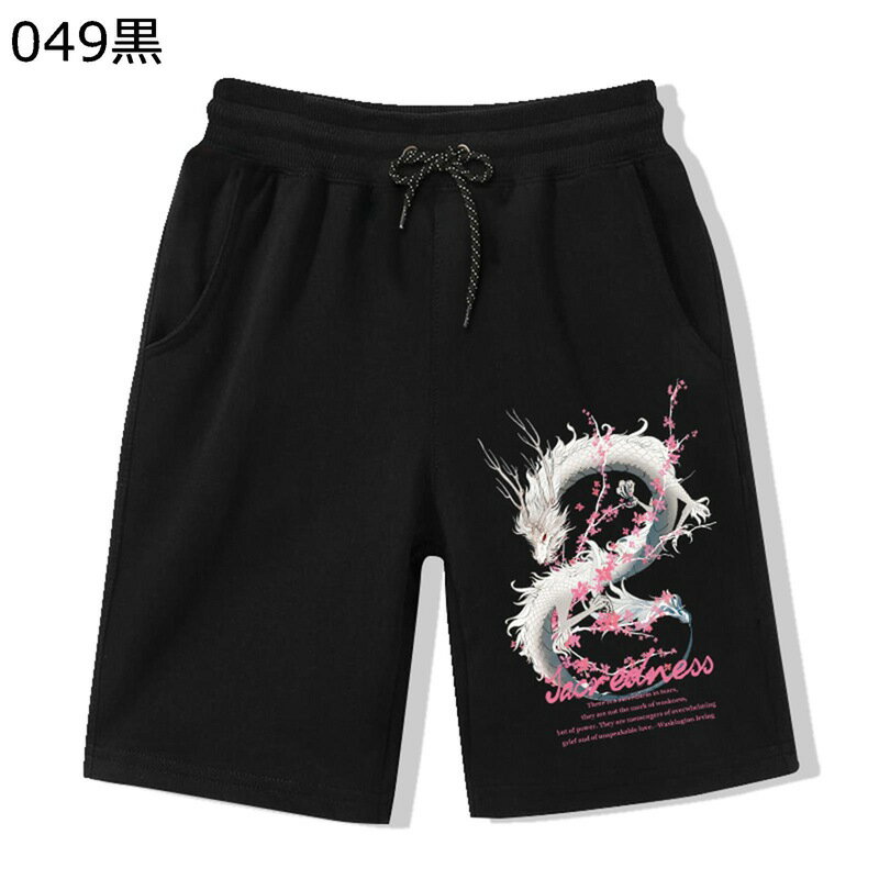 半ズボン サーフパンツ 花柄 花 メンズ プリント ドラゴン柄 龍 五分丈 短パン 夏服 大きいサイズ パタ..