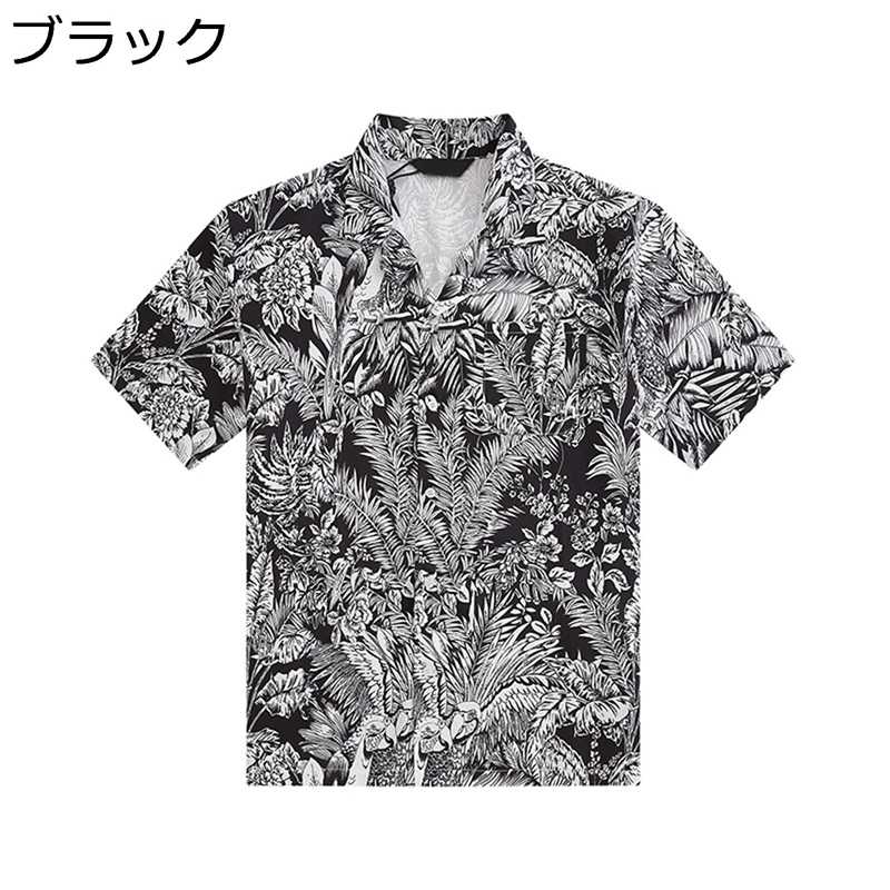 ビーチシャツ レディース メンズ 花柄シャツ アロハシャツ 夏 ハワイ風 薄手 軽い 通気性 大きいサイズ カジュアル ゆったり おしゃれ カップル 男女兼用 半袖 夏祭り 海 花火大会 お出掛け