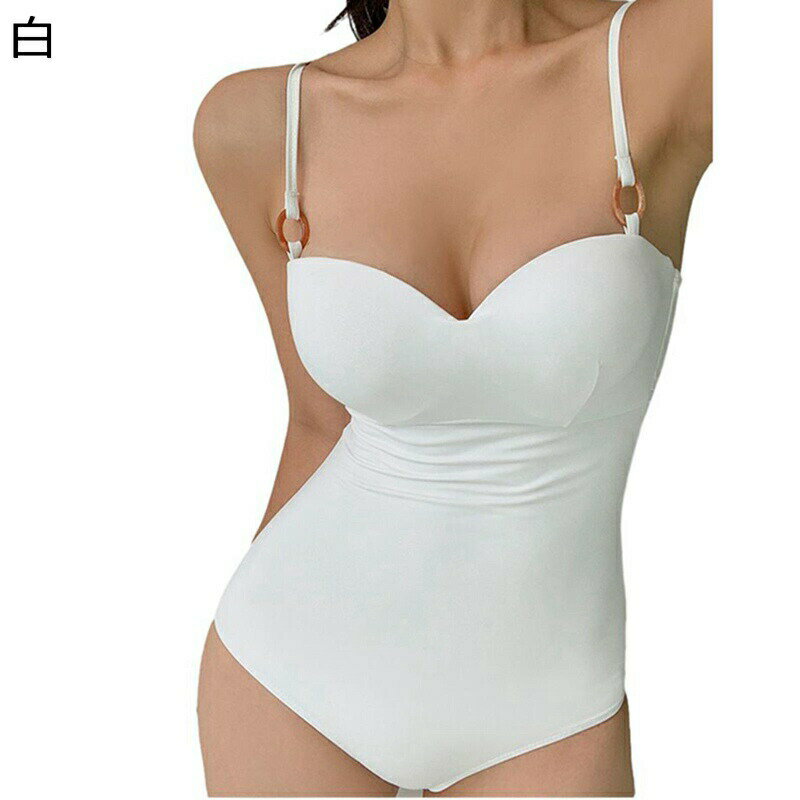 水着 レディース モノキニ ワンピース オールインワン フェミニン キャミソール 美バスト 背中開き ハイレグ スイムウェア ビーチウェア セクシー おしゃれ シンプル ビーチ プール 温泉浴
