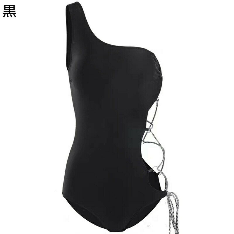 水着 レディース モノキニ オールインワン ビーチウェア ワンピース ワンショルダー アシンメトリー レースアップ 女性らしい セクシー..