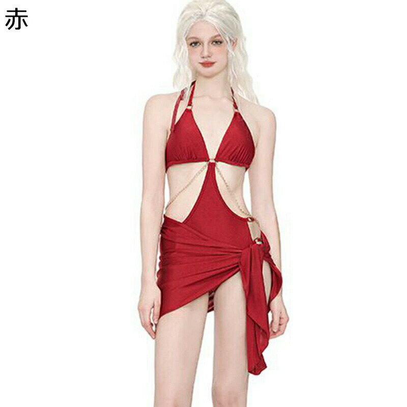 水着 モノキニ ビキニ レディース オールインワン セクシー 三角カップ ホルターネック 女性らしい オシャレ ハイレグ オトナ女子 胸パッド入れ スイムウェア 韓国風 ビーチ プール 温泉浴