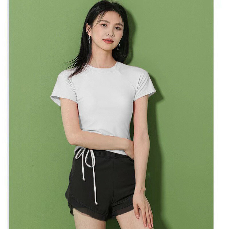 ビキニ　水着　レディース FiveHappyと アメリカ レトロ パイソン 柄の 赤い ビキニ 水着 スプリット レッド 長袖 ブラウス 女性