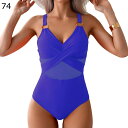 モノキニ水着 レディース オールインワン スイムウェア シースルー Vネック ビーチウェア ホルターネック/キャミ 女性らしい ハイレグ セクシー ロンパース 無地 純色 海 ビーチ 水泳 欧米風