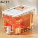 ドリンクピッチャー 冷蔵庫 ポット 冷水筒 ピッチャー 大容量 6L クリア 横置き 蛇口付き 麦茶ポット 広口設計 お茶ポット ミニウォーターサーバー 水差し 飲料容器 飲料水バケット 夏用(3)