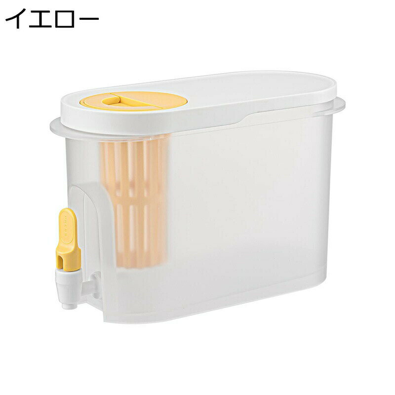 冷蔵庫 ドリンクサーバー お茶ポット冷水筒 冷蔵庫ポット 3.9リットル 麦茶ポット 透明横置き プラスチ..