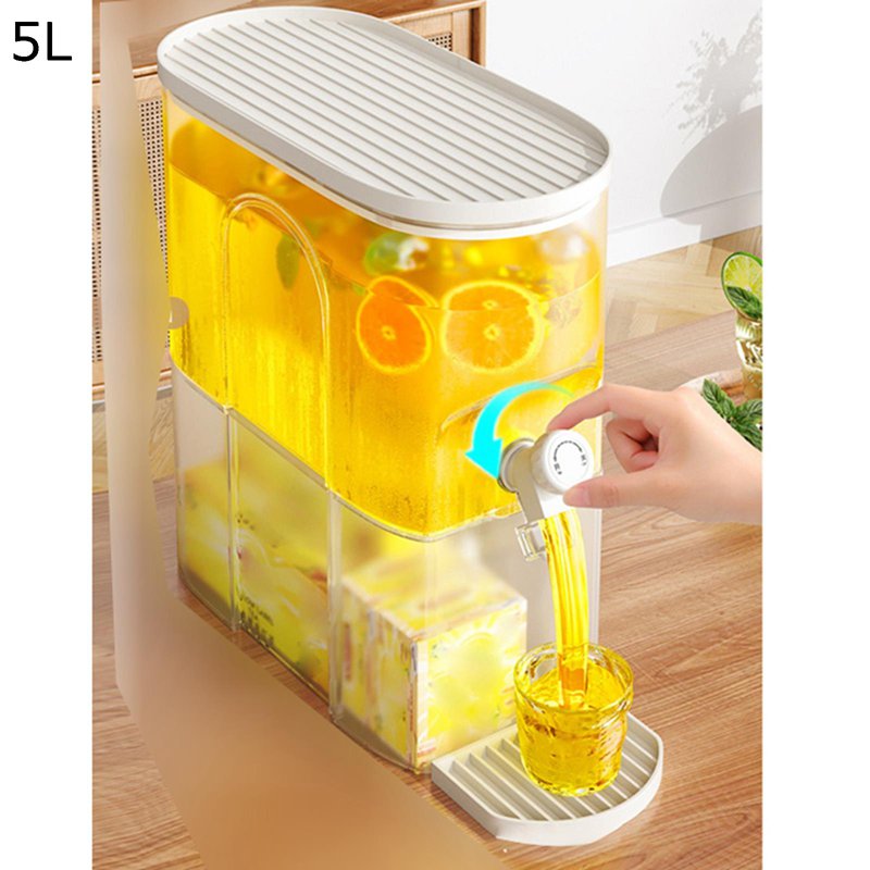 ドリンクピッチャー 冷蔵庫冷水筒 お茶ポット冷水筒 冷蔵庫ポット 蓋付き 大容量 6L 透明 スタンド ドリンクサーバー 広口 飲料水バケット 麦茶ポット 冷蔵庫ジャグ 家庭用 コールドブリュー用
