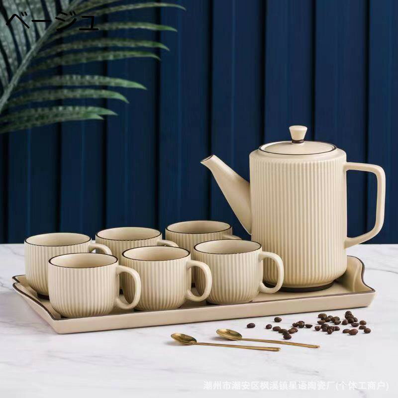 ティーセット ポット 急須 陶器 ティーカップとティートレイ 家庭用 職人手作 和風 緑茶 日本茶 紅茶 ..