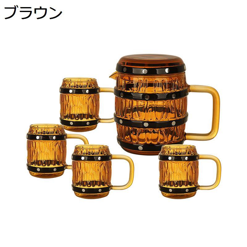 耐熱ガラス 麦茶ポット ピッチャー 急須 直火対応 冷水ポット 冷水筒 ジャグ 広口設計 熱湯可 透明 緑..