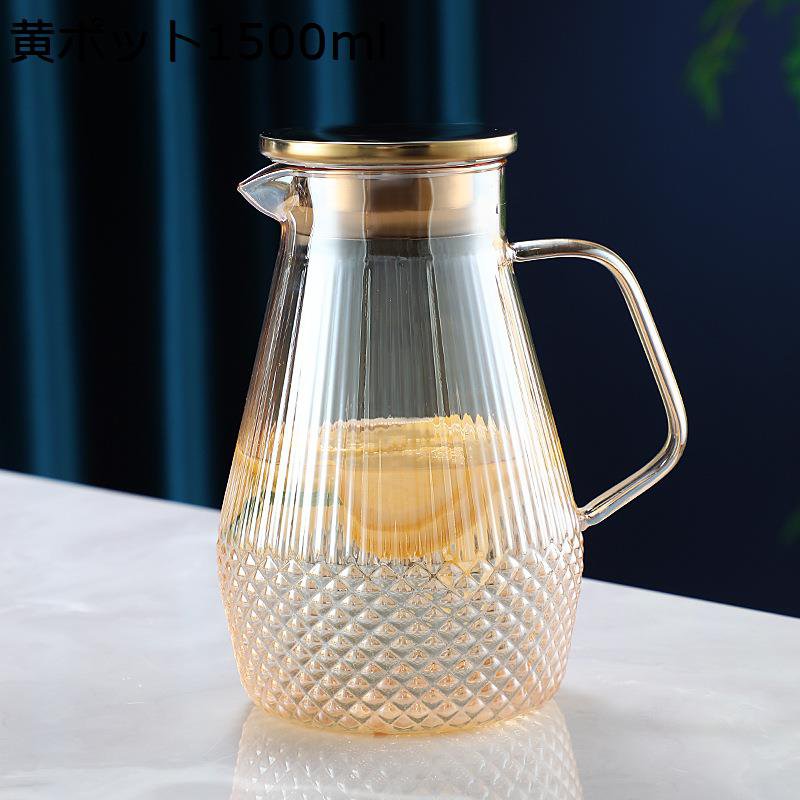 ガラスポット 耐熱 ティーポット 紅茶ポット 広口 直火 熱湯可 透明 花茶 紅茶 コーヒー ビール 冷蔵庫 家庭用 レストラン用 喫茶店 洗いやすい 食洗機対応 誕生日プレゼント