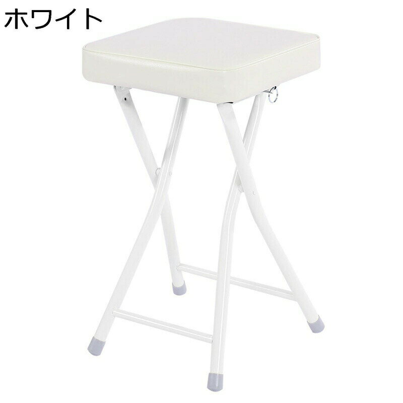 折りたたみスツール 折りたたみチェア 折りたたみ椅子 PU革 耐荷重120Kg バースツール バーチェア クッション性 組立不要 折り畳み式 省スペース 在宅勤務 会議用 喫茶店