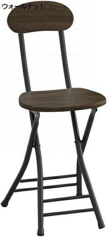 カウンターチェア 鉄製 折りたたみ式 背もたれ 足置き付き カウンター椅子 バーチェア カフェ バー椅子..