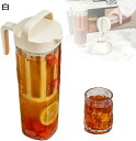 麦茶ポット お茶 ポット フィルター付き ハンドル付き 1.1L 冷水ボトル 持ちやすい 漏れない 掃除が簡単 高温耐性 アウトドア パーティー 日常使い(3)