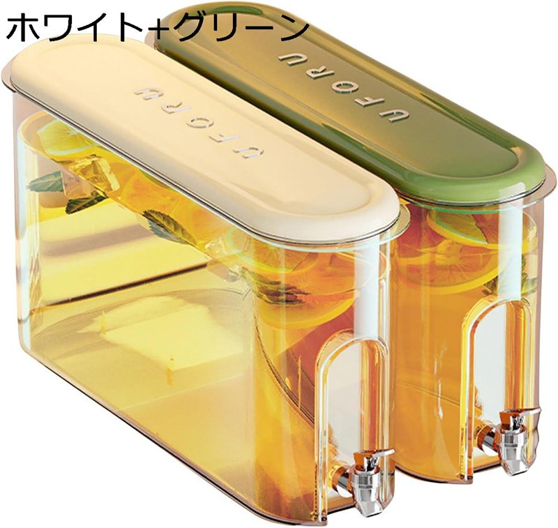 麦茶ポット ピッチャー お茶ポット冷水筒 冷蔵庫ポット 蓋付き 2個セット 大容量 4L 透明 ドリンクサーバー 広口 卓上 麦茶ポット 冷蔵庫ジャグ 蛇口付き ウォータージャグ クリア 冷蔵庫バー 洗いやすい