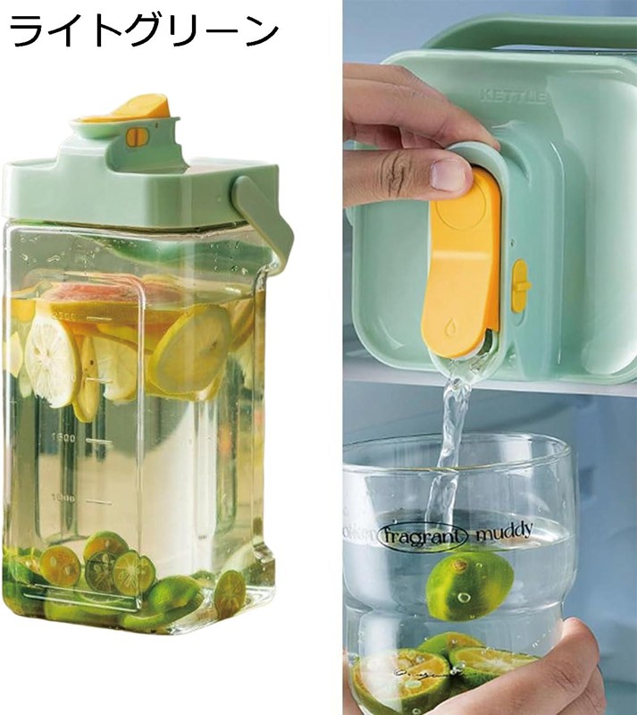 麦茶ポット 横置き ピッチャー お茶ポット 耐熱 3.5L 漏れない ウオーターサーバー 冷水筒 ティーポッ..