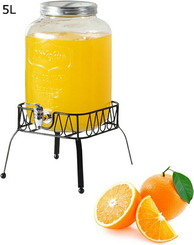 ドリンクサーバー ガラスドリンク サーバー 家庭飲料貯水バケツ ピッチャー 冷水筒 蛇口付き 水タンク 大容量水の容器です お茶やジュースを作るための冷蔵庫水ジャグ 冷蔵庫用蛇口付きジュースジャグ