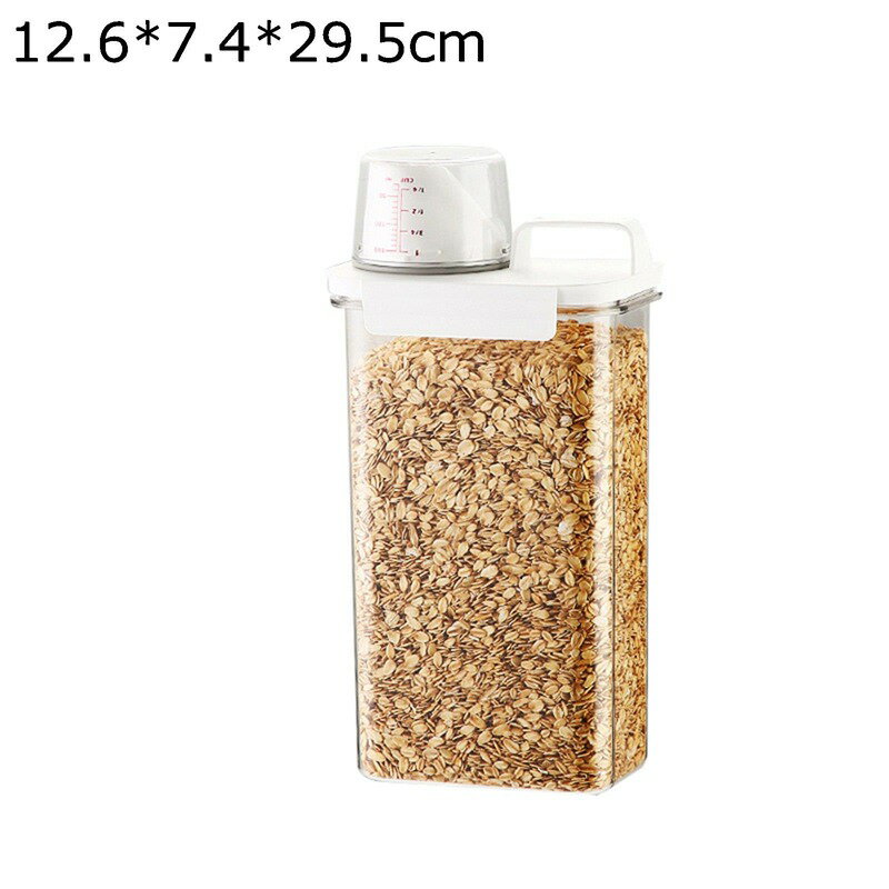 計量 ペットフードストッカー クリア ペットフード保存容器 ライスボックス 米桶 省スペース 小型 密閉ドッグフードスットカー 犬 猫 エサ入れ 残量確認可 透明可視化 乾物用 食糧収納 貯蔵タンク