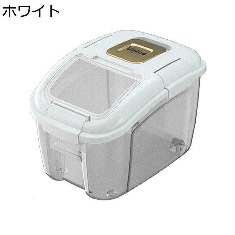 ペットフードストッカー 5kg ペットフード保存容器 透明可視化窓 残量見える ライスボックス 米桶 ドライフード 猫 犬 大容量 飼料保管箱 ペットフード キャットフード 無洗米対応 収納