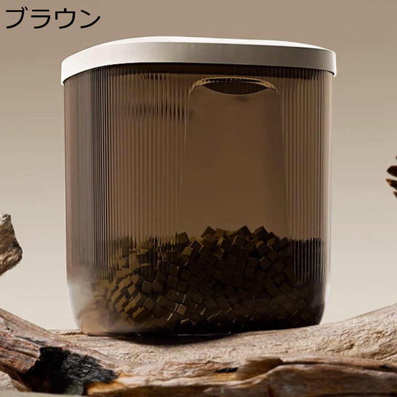 ペットフードストッカー 7kg ペットフード保存容器 ライスディスペンサー 米容器 大容量 餌貯蔵タンク 保存容器 犬餌 猫餌 ドッグフード 透明可視化 豆穀物 コーヒー豆 防湿 防虫 食糧収納