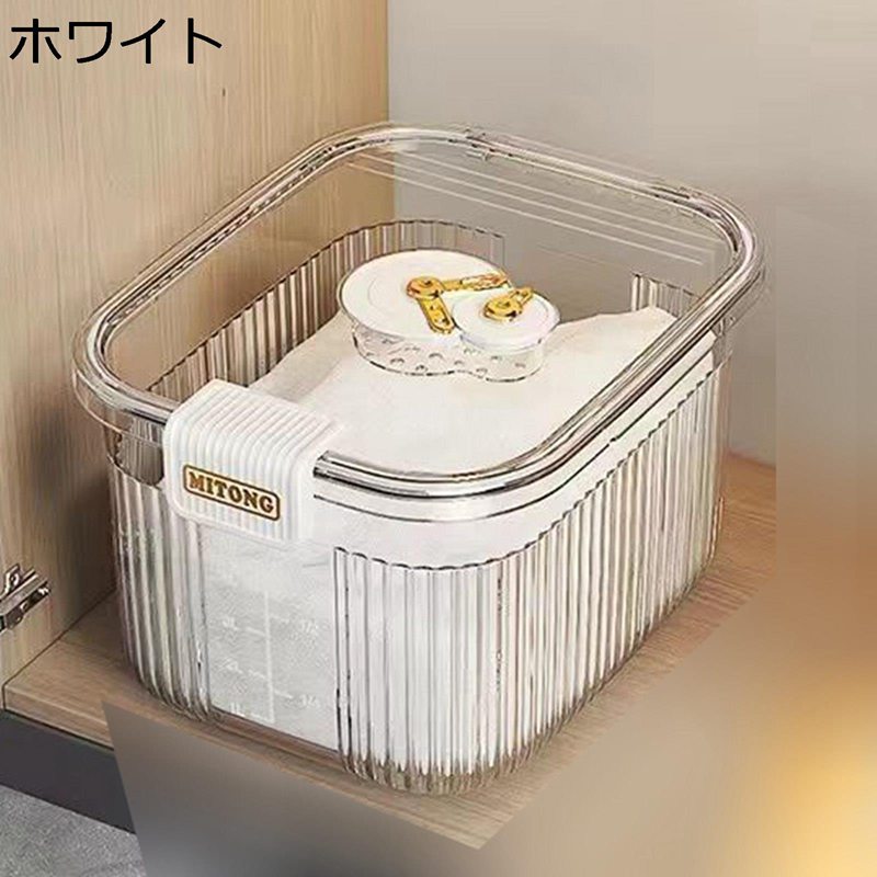 ライスストッカー 米びつ ライスボックス 米桶 スリム 米櫃 隙間 お米ケース お米収納 鮮度保ち クリア 透明可視化 ワンクリック 横置き可 玄米 無洗米無洗米対応 湿気 酸化防止 食糧収納