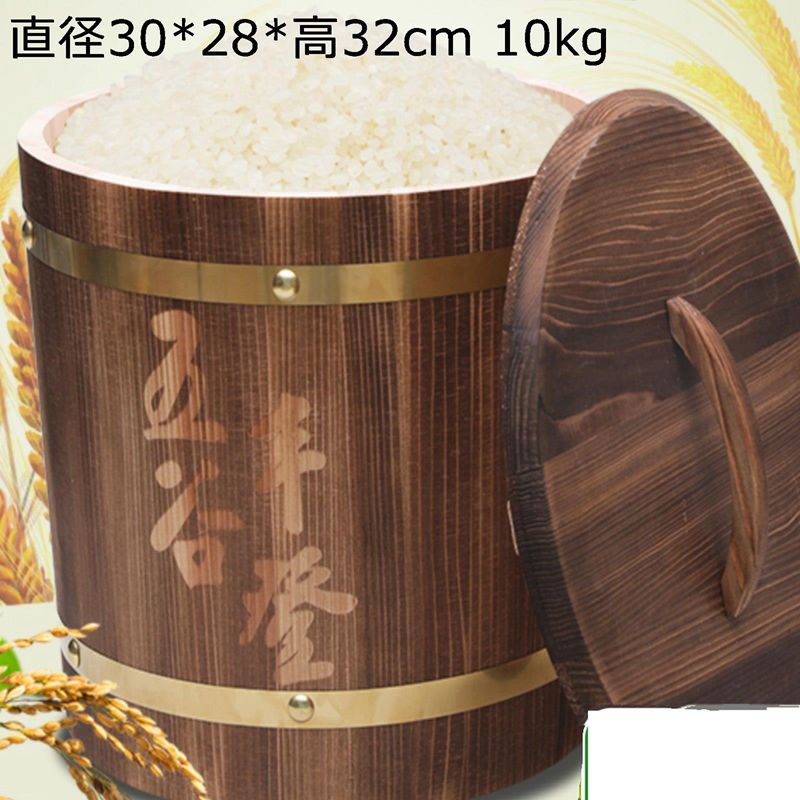 米櫃 杉木 ライスストッカー 米びつ ライスディスペンサー 米容器 コンパクト 貯蔵タンク ストッカー ..