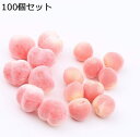 桃 発泡スチロール 人工エミュレーションフルーツピーチ ピンク 飾り物 手作り (大きな桃, 100個セット)