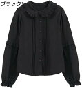 ブラウス ロリータ シャツ レディース 半袖 トップス 夏 可愛 白 黒