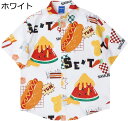 半袖シャツ メンズ ハンバーガー柄 レディース アロハシャツ 開襟 夏服 原宿風 総柄 かわいい 食べ物プリント ストリート ゆったり 軽量 薄手 日焼け止め 速乾吸汗 通気 カジュアルシャツ 花火大会 お祭り 海水浴 ビーチウェア M-XL