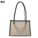 カゴバッグ レディース 肩掛けバッグ 可愛い トートバッグ チェーン ジップ 女性用 リゾート感 ペーパー素材 2way 大型 お祭り 出掛け リゾートバッグ ギフト ハンドメイド 収納簡単 小銭 鍵 大容量