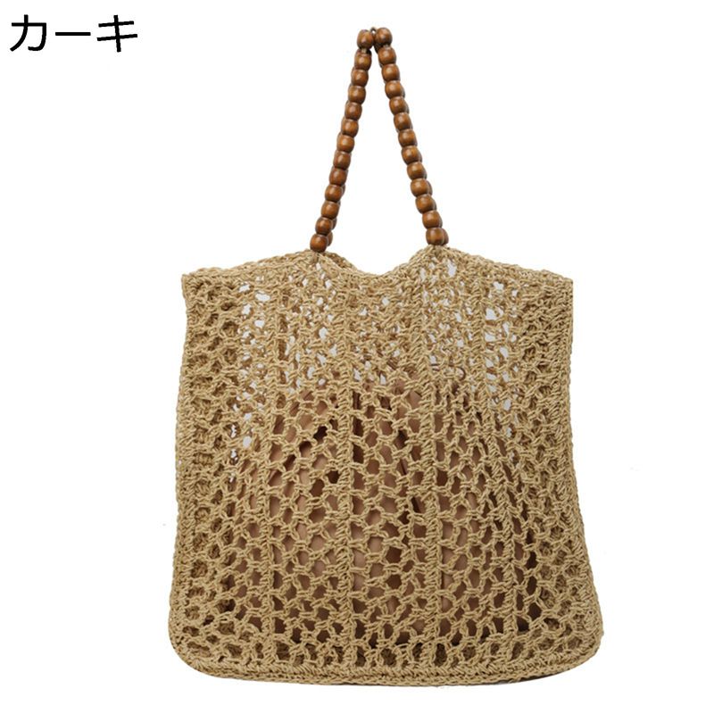 かごバッグ 手織りバッグ トートバッグ 大容量 ボヘミア 巾着 2way おしゃれ 草編み 森ガール 手作り 軽量 収納簡単 小銭 鍵 小物入れ 便利 学生 出掛けバッグ 夏用バッグ リゾート 編み込み プレゼント