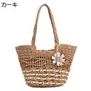 編みバッグ トートかごバッグ ストロー かごバッグ 花 ボヘミアン レジャーバッグ 夏用 レディース ジップ お祭り レジャー お出掛け 海 軽量 大容量 a4 スマホ/財布/小物収納 可愛い 学生 女の子