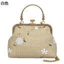 ショルダーバッグ 手提げ カゴバッグ ハンドメイド がま口 ペーパー素材 レディース 可愛い サマーバッグ 2way 女性用 着物 リゾート感 シンプル お祭り 出掛け リゾートバッグ ギフト 収納簡単 スマホ/財布/小物収納 大容量 手編みバッグ