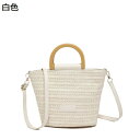 ハンドバッグ 肩掛け カゴバッグ ハンドメイド ストロー バケツバッグ レディース 可愛い サマーバッグ 2way 旅行用 シンプル お祭り 出掛け リゾートバ...