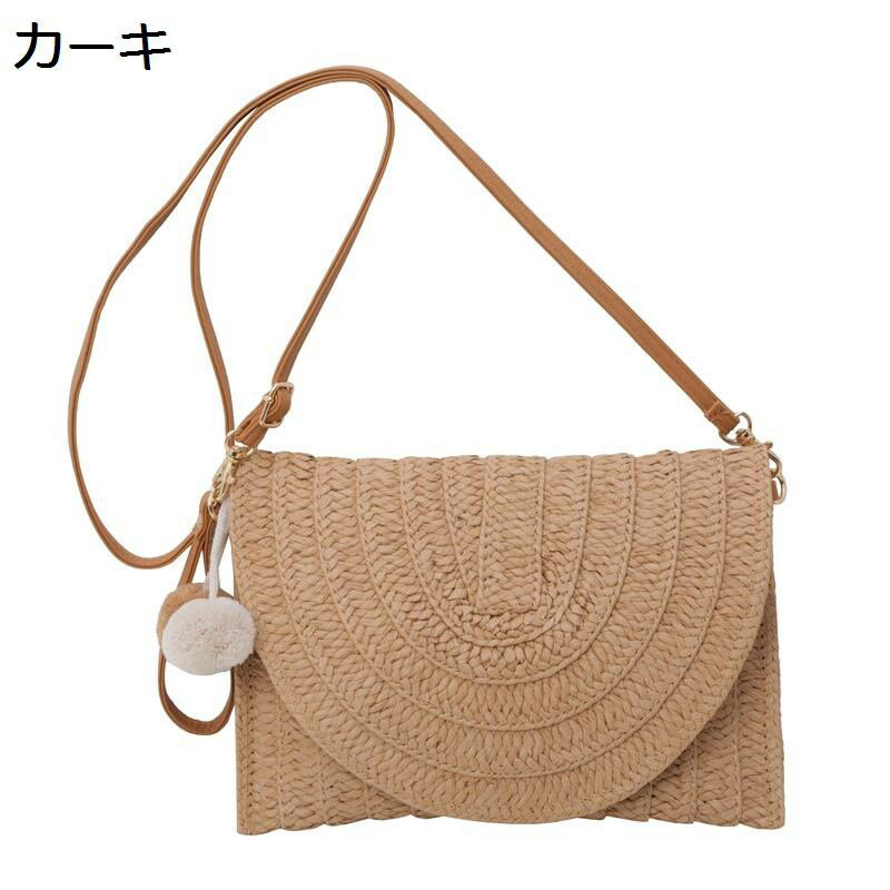 かごバッグ 草編みバッグ 大容量 手提げバッグ ショルダーバッグ 夏用クラッチバッグ リゾート 編み込み 草編み サマーバッグ 手作り 軽量 スマホ/財布/小物収納 可愛い 女の子 女性 ビーチ 旅行 ハワイ