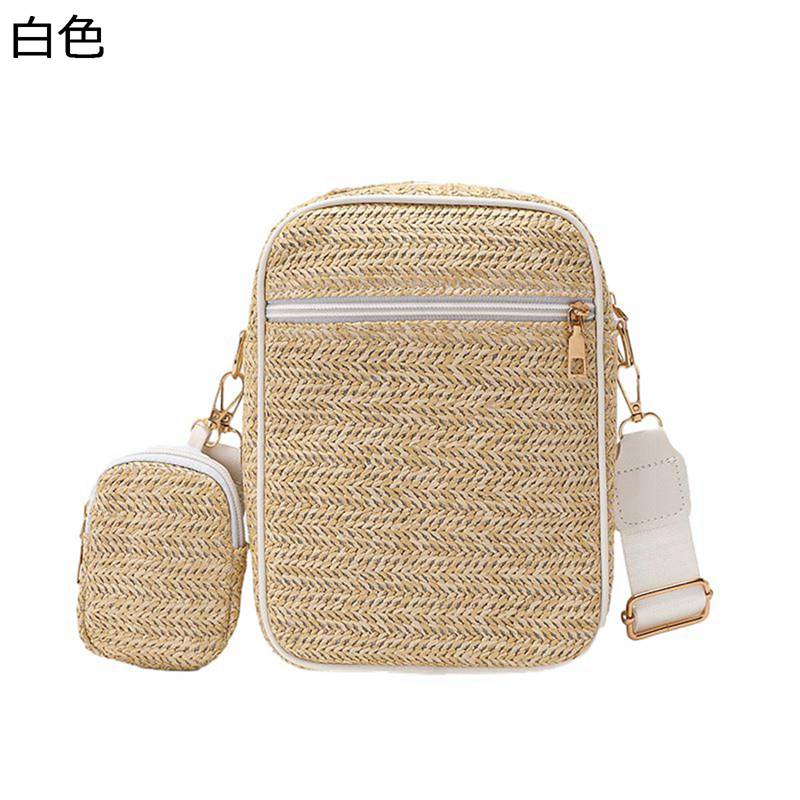楽天parte1編みバッグ カゴバッグ ペーパー素材 スマホショルダー スマホポーチ 斜め掛けバッグ 夏用 草編みバッグ レディース 外出 通学 花火 海辺 大容量 スマホ/財布/小物収納 可愛い 学生 女の子 レジャー