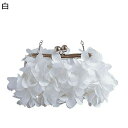 パーティーバッグ クラッチバッグ 花びら 結婚式花弁 立体感 がま口 2way 斜め掛け ショルダー バッグ イブニングバッグ フォーマル 卒業式 ポシェット ...