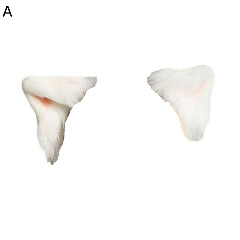 猫耳 狐耳 2枚セット クリップ 手作り ロリータ風 ファー シャギー もふもふ耳 Lolita 仮装 コスプレ アクセサリー もこもこ ファー 萌えグッズ 撮影 ハロウィン 動物 小道具 cosplay 子供 大人