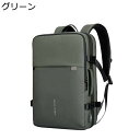 リュック ビジネスリュック 17.3インチノートPCバック 180°開口 4way 拡張機能 防水 リュックサック バックパック 軽量 USBポート 耐摩耗性 スクエアリュック 通勤 通学 出張 旅行(4)