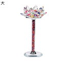 クリスタルガラス 蓮の花 水晶花 蝋燭立て 水晶7色蓮 インテリア 仏壇 仏具 オブジェ 置物 インテリア クリスタルガラス 風水グッズ パワーストーン 浄化 恋愛運 結婚運 金運 仕事運 魔除け 厄除け 癒しプレゼント