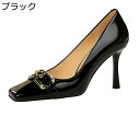 パンプス ハイヒール レディース ピンヒール スクエアトゥ 8.5cm細ヒール 欧米風 おしゃれ ビット付き 美脚 カジュアル 素足 通気 キャバ嬢 OL 女性 卒業式 文化祭