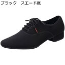 メンズ ダンスシューズ 社交ダンスシューズ オックスフォード布 2.5cmヒール 通気 モダン タンゴ ジャズ ラテン サルサ ステージ 舞台 男性用 各種ダンス 室外