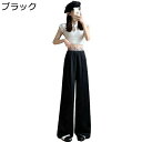 ワイドパンツ 竹柄 シルク風 光沢感 サテン バーギパンツ ドレープ レディース ロングパンツ 冷感 通気 薄手 春夏 リラックス ハイウエスト お出掛け デート カジュアル ゆったり