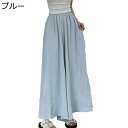 シフォン キュロットパンツ ワイドパンツ レディース ガウチョパンツ 夏 9分丈 ハイウエスト 無地 大きいサイズ カジュアル ゆったり 涼しい スカート風 a...
